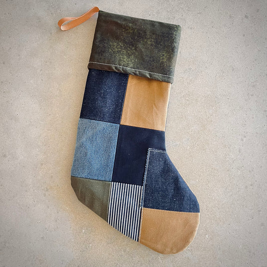 Denim Patchwork Stocking
